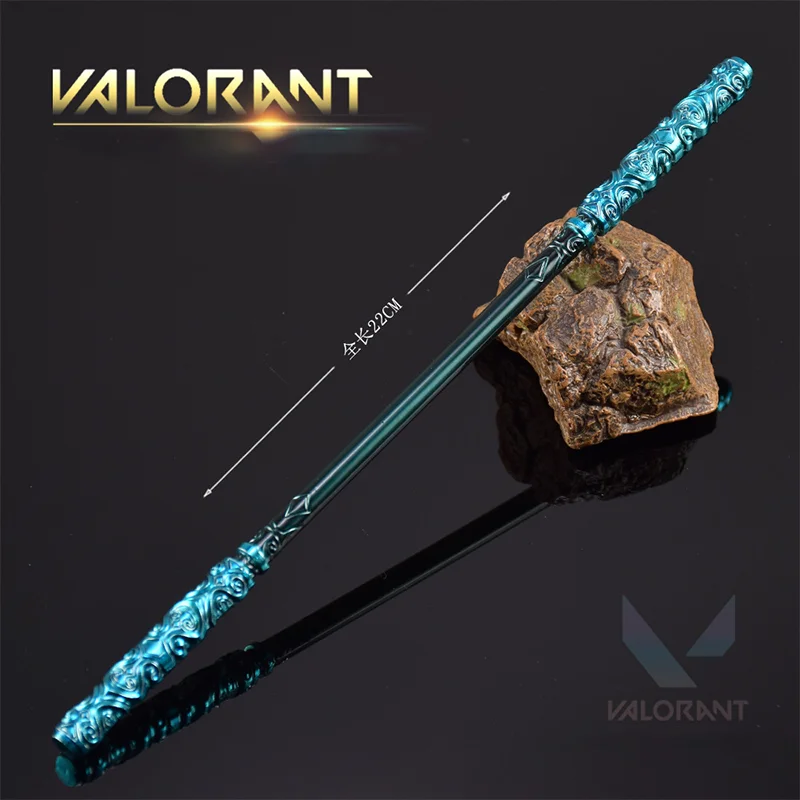 22 سنتيمتر Valorant لعبة الأجهزة الطرفية نماذج دينغهاي شنتشن Dusky غروب الشمس الظلام القمر روي الذهبي هوب قضيب نموذج زينة الأولاد الهدايا