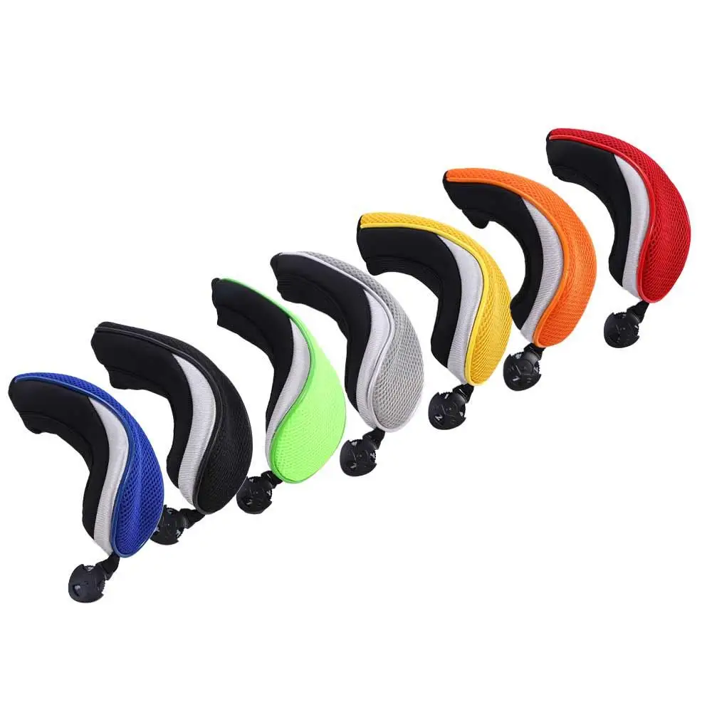 Number Outdoor Sport Polyester Material Hybrid Color Club Heads Cover Golf Club Headcover Golf Headcover Golf Head Protector