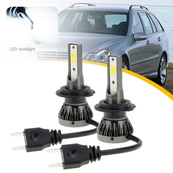 2Pcs H7 Led Light Lamp Bulb High/Low Beam Canbus 6000k White 8000lm 25W For MERCEDES-BENZ C-CLASS T-Model W203 W204 S204 CL203