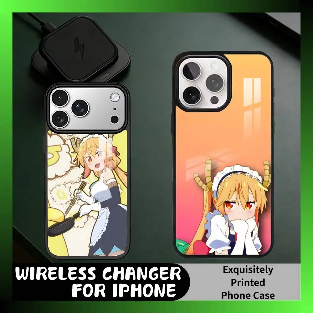

Maid T-Tohru Anime Dragon Phone Case For iPhone17,16,15,14,13 Plus,Pro Max Magnetic For Magsafe Wireless Charging