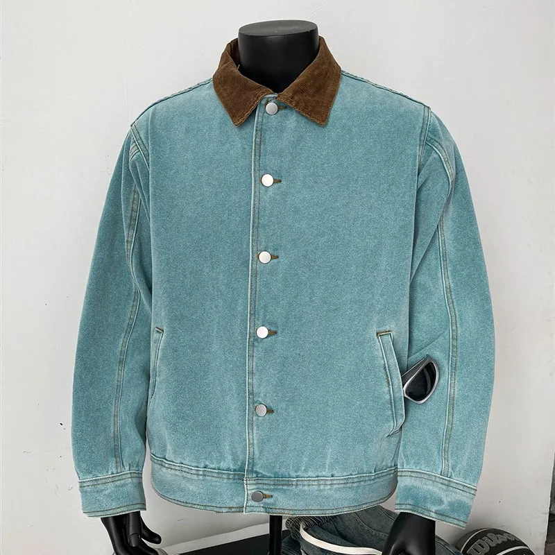 

Вельветовая рабочая одежда Waed Jaet ort Fit с воротником-стойкой, мужская высококачественная рабочая верхняя одежда CleanFit