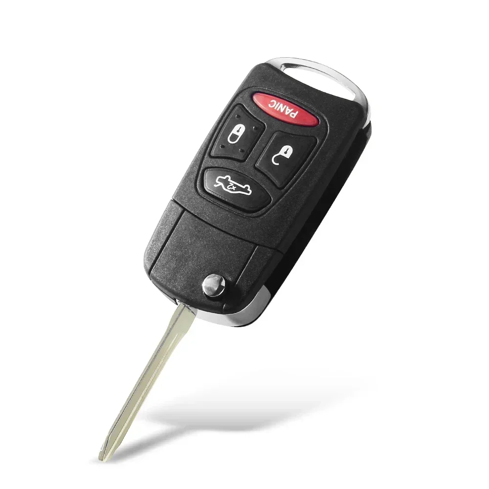 KEYYOU 1PCS New Modified Car Key Case For Dodge Chrysler Jeep Dakota Durango Charger 300 Aspen Grand Cherokee