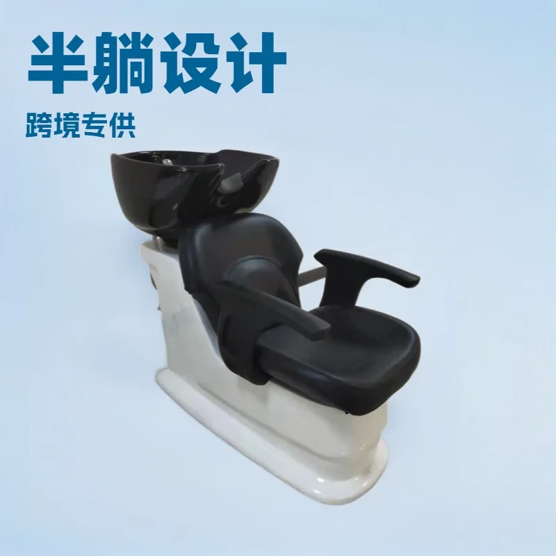 

Internet celebrity explosion barber chair barber shop semi-reclining shampoo chair modern simple hairdresser flush bed