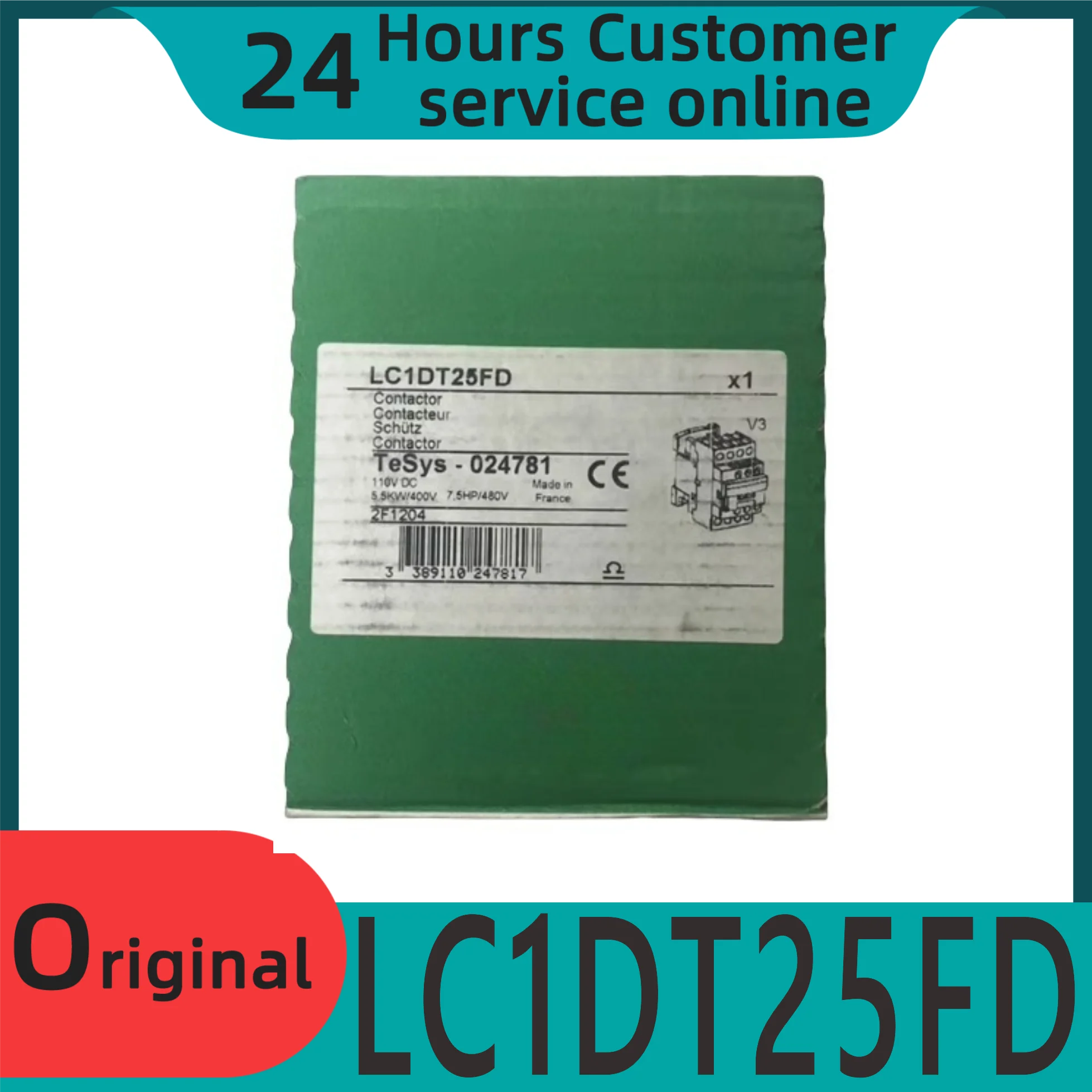 

New original DC contactor LC1DT25FD LC1-DT25FD DC110V