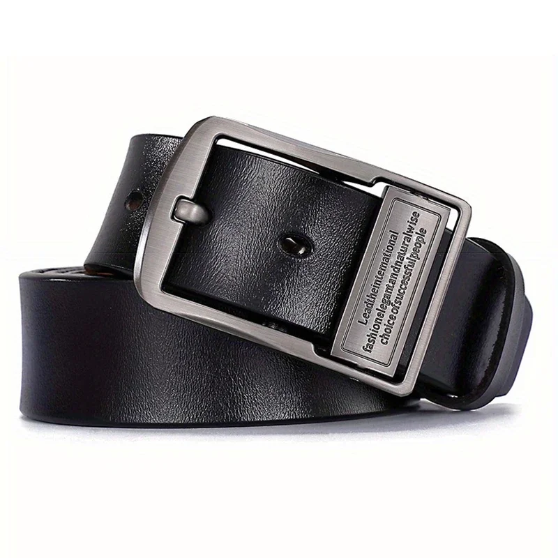 Plus Big Size 130 140 150 160 170cm Cow Genuine Leather Luxury Strap Male Belts for Men Classice Pin Buckle Leather Belt  Men