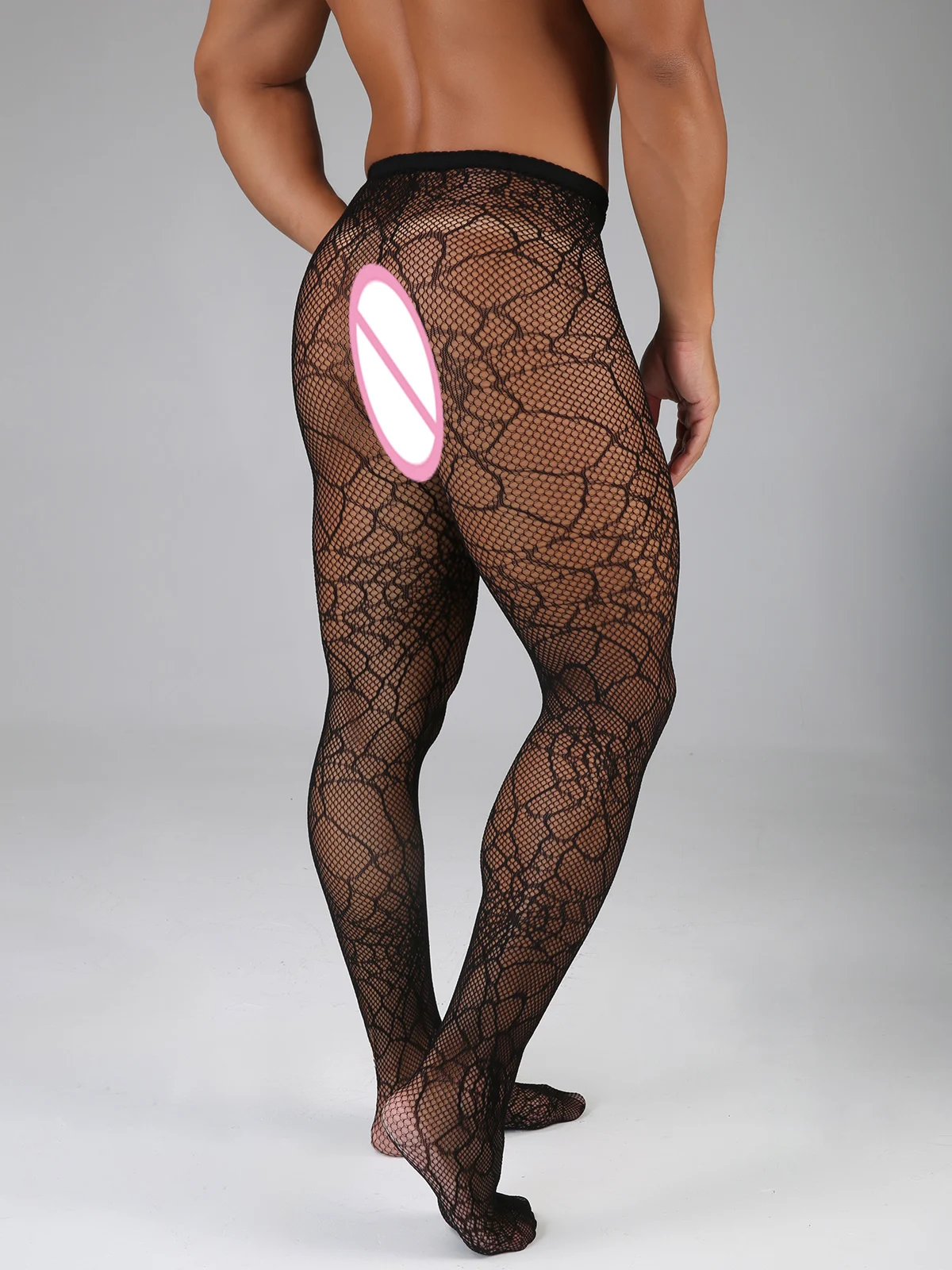 طويل شبكة صيد السمك مثير الرجال الفخذ العليا الجسم جوارب الدانتيل رجل شبكة السمك الجوف خارج جوارب طويلة شبكة النايلون الجوارب الملابس الداخلية انظر من خلال