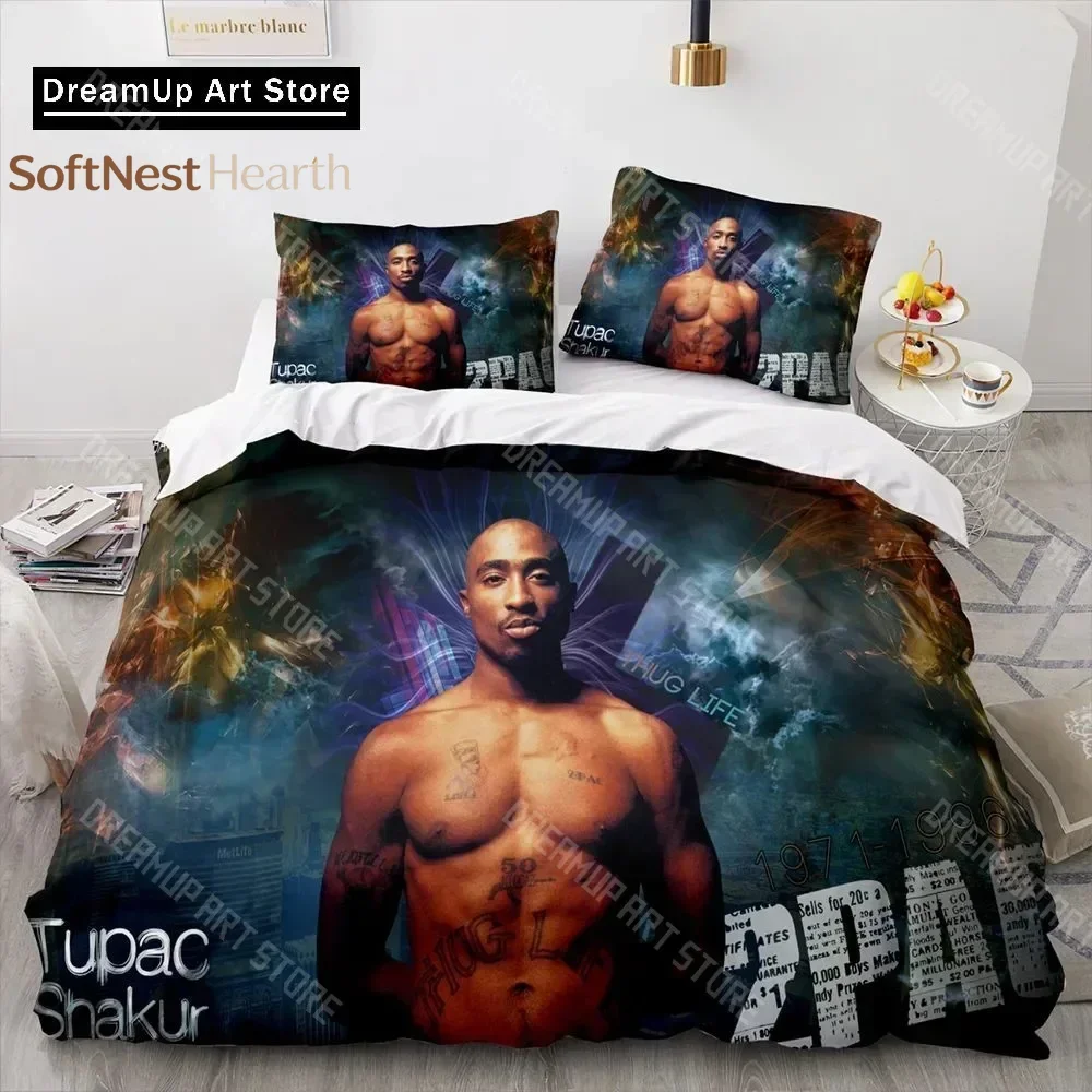 2026 2Pac Tupac Amaru Shakur Bedding Set Single Twin Full Queen King Size Bed Set Aldult Kid Bedroom Duvetcover Sets