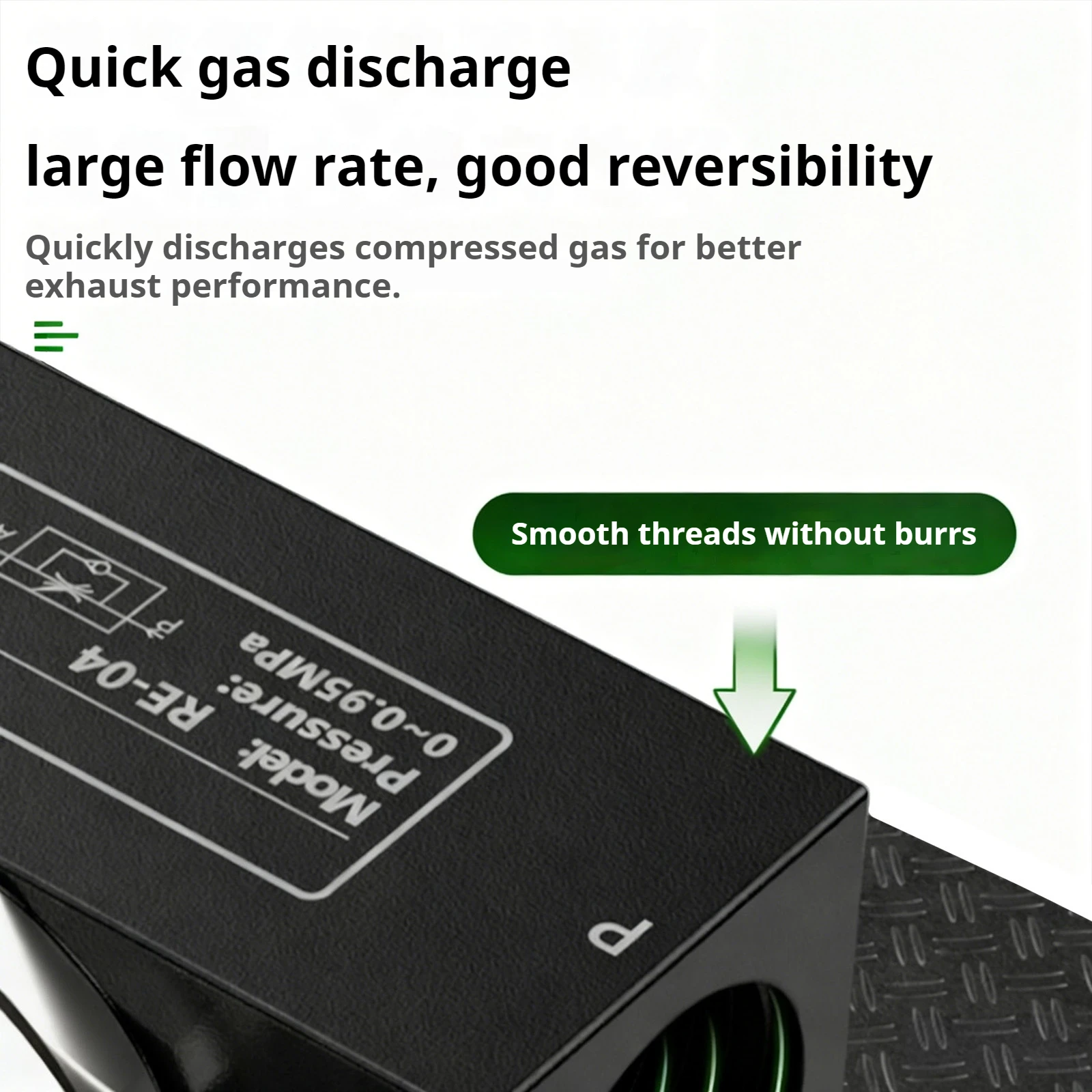 صمام خانق أحادي الاتجاه قابل للتعديل للتحكم في التدفق ASC100 صمام هواء مع مدخل واحد ومخرج واحد لـ RE/01/02/03/04