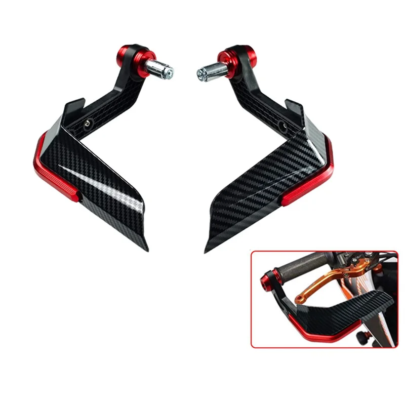 

A51K-Motorcycle Handle Wind Protector Hand Guards Wind Protector Grip Protect Cover Red