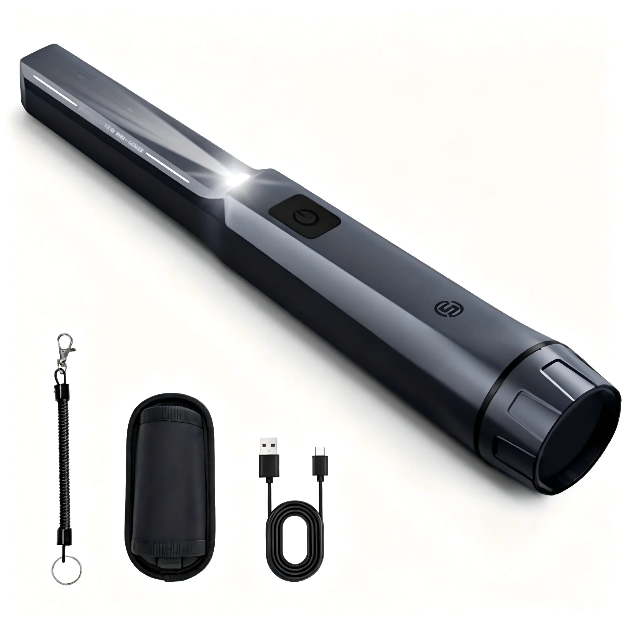 SUNPOW Metal Detector Pinpointer, IP68 Wasserdicht 6"(15cm) 360° Seitenscan,3 Audio-Vibrationsmodi,15H Akku Durchladefunktion,Tragbarer Metallorter