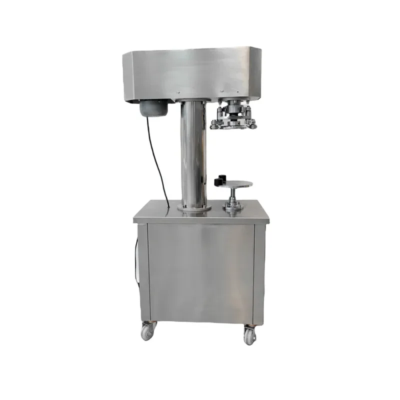 Semi Automatic Floor to Ceiling Pet Can Aluminum Cover Sealing Machine for Food Fish Canning Tin Can Crimping and Sealing 4