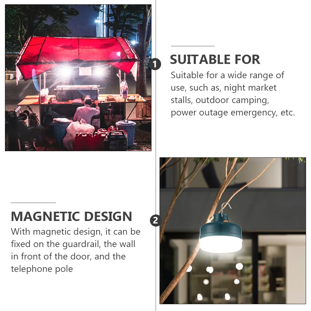 

150W Rechargeable Light Bulb Outdoor Camping Plastic Stall Magnetic LED Lantern Portable Night Light Waterproof Charging Lamp