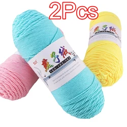 2Pcs/Lot Hand knitting Milk Cotton Yarn Super Soft  Crochet knit line Blankets sweater hat shoe Crocheting amigurumi thread