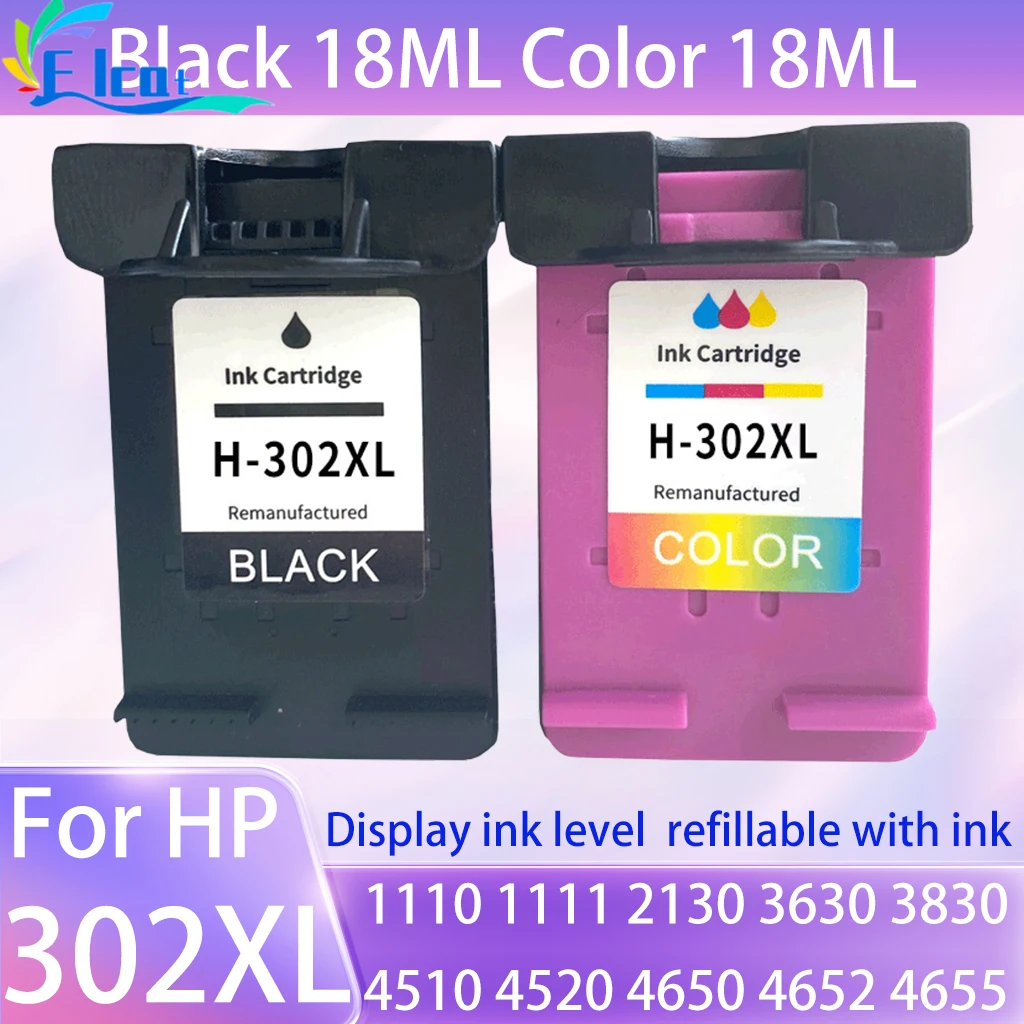 

Восстановленный картридж HP 302XL для HP302 302XL для HP 1110 3639 3831 3630 3830 4650 4525 4527 Чернильный картридж для принтера
