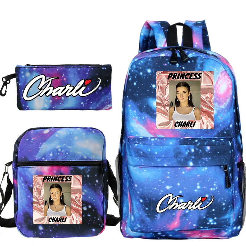 

Mochila Charli Damelio School Backpack For Teenager Boys Girls Bookbags Fashion School Bag Women Laptop Knapsack Travel Bagpack