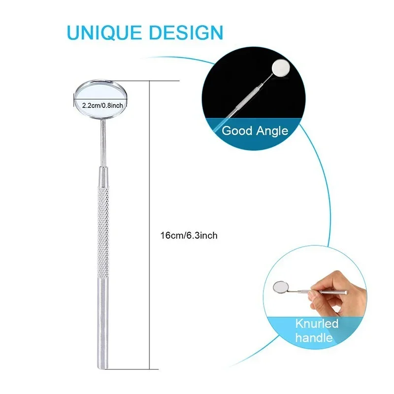 Dental Mouth Mirror Multifunction Checking Eyelash Extension Stainless Steel Teeth Whitening Clean Oral Eyelash Supplies Tools