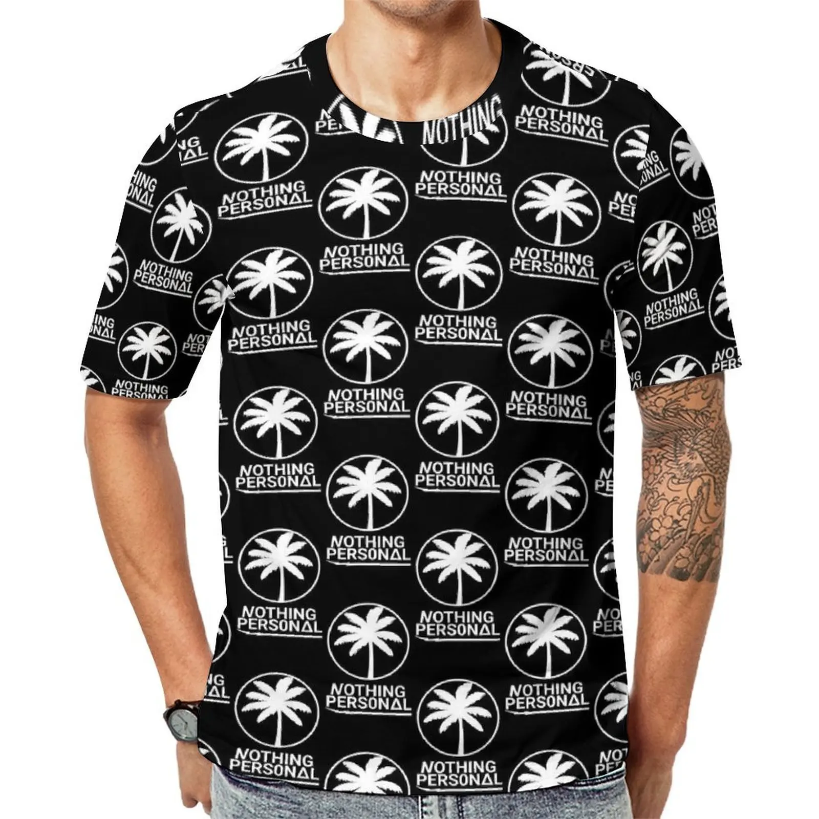 Couple Palm Trees T-Shirt Plants Print Trending T Shirts Short-Sleeve Graphic Tshirt Cheap Summer Aesthetic Oversized Tees