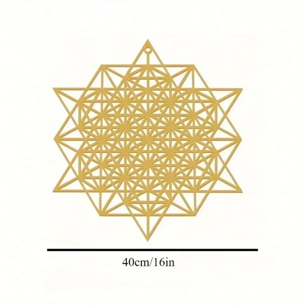 CIFBUY Metal Wall Art Sacred Geometry Sculpture Iron Hanging Decor For Living Room Home Gift
