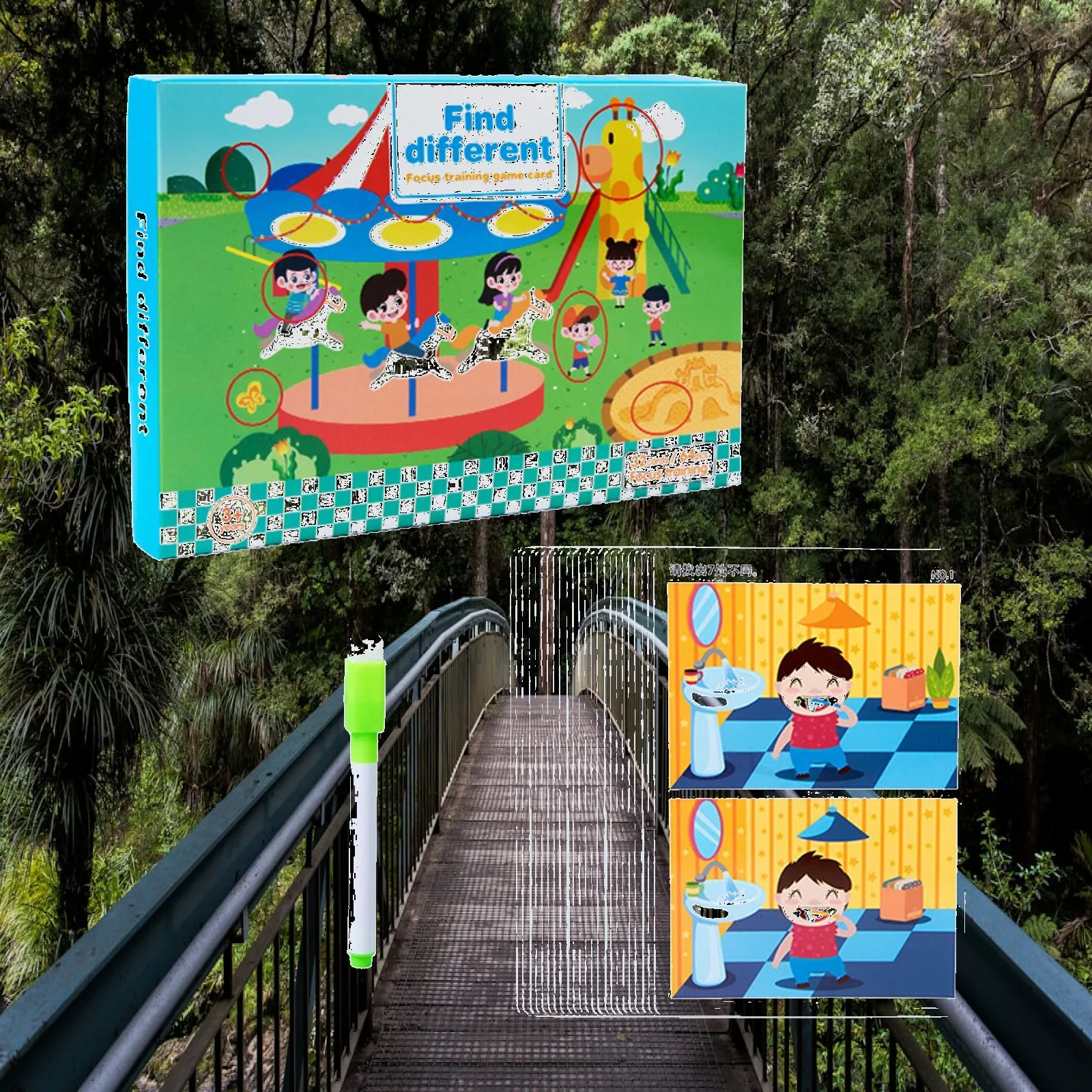 Find Differences Toy Logical Thinking Training Toy Erasable Concentration Training for Boys Birthday Gifts Kids Preschool