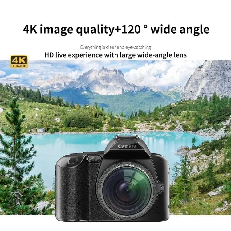 4K Dual-Camera Nachtzicht 64mp Hd 16x Anti-Shake Zoom 4800Mah Wifi Foto Video Digitale Camera