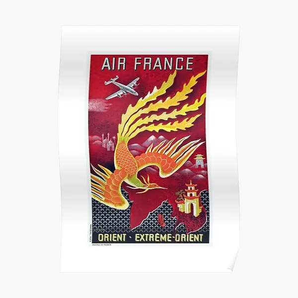 1949 Air France Near East Far East Trave  Poster Art Painting Room Wall Decor Print Funny Picture Modern Vintage No Frame