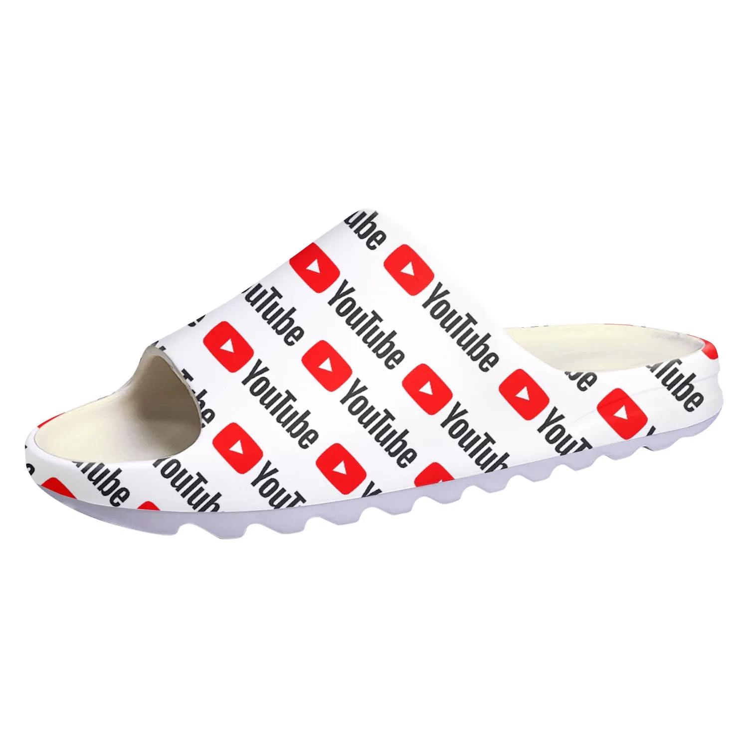 YouTube Logo Design Soft Sole Sllipers Home Clogs Customized Water Shoes Mens Womens Teenager Stepping on Shit Beach Sandals