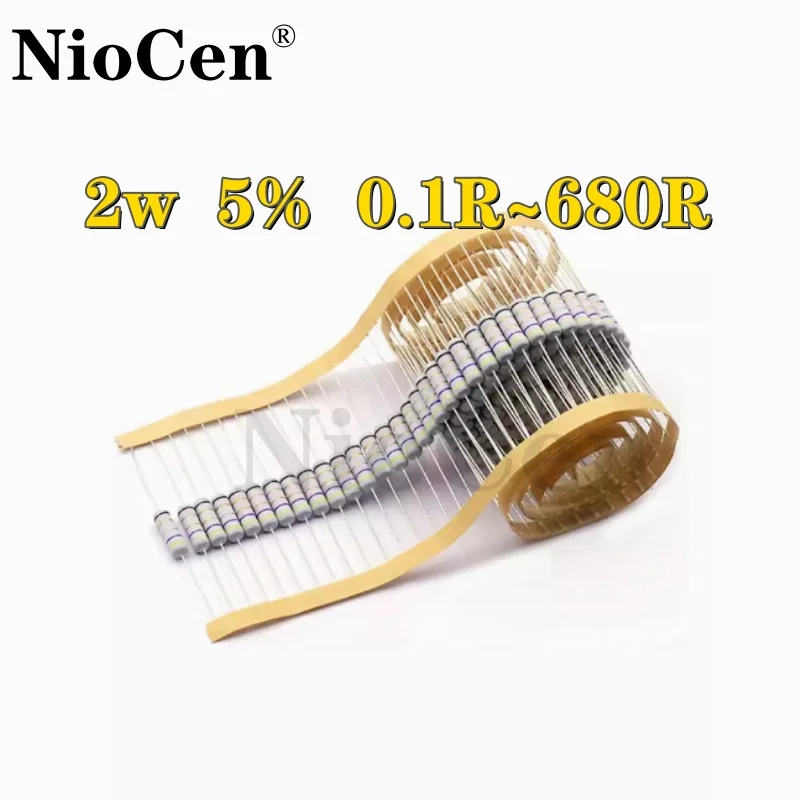 （50pcs）1W Wire-wound Fuse Resistance Accuracy 5% 10 20 22 33 39 47 51 56 68 100 Ohm Wire Wound Resistor 10R 20R 22R 33R 39R 47R