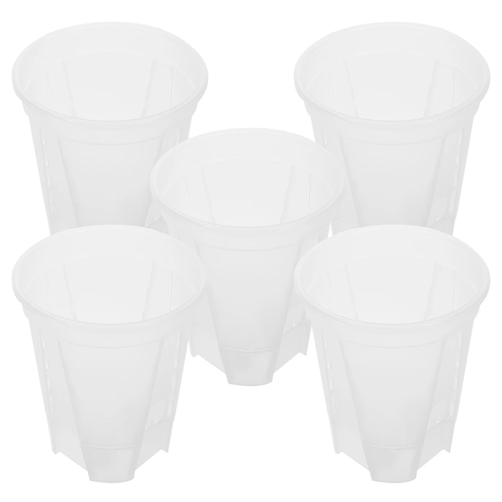

5 Pcs Self Watering Lazy Basin Transparent Orchid Pot Automatic Irrigation Planter for Indoor Plants