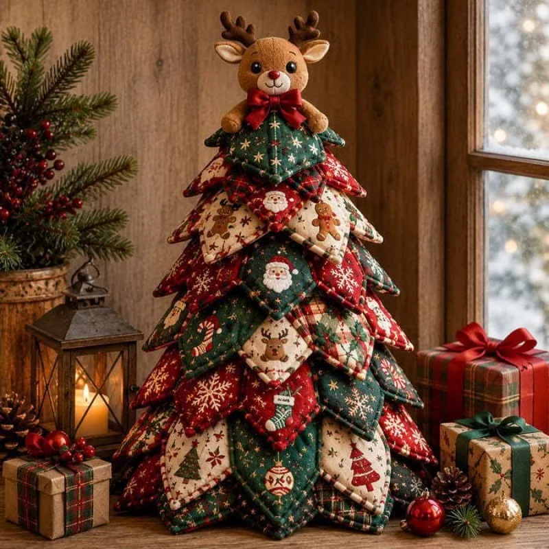 Diy Quilted Christmas Tree Kit Complete Kit With All Essential Materials Cozy Living Room Tabletop Decor Hand-Made For Friends