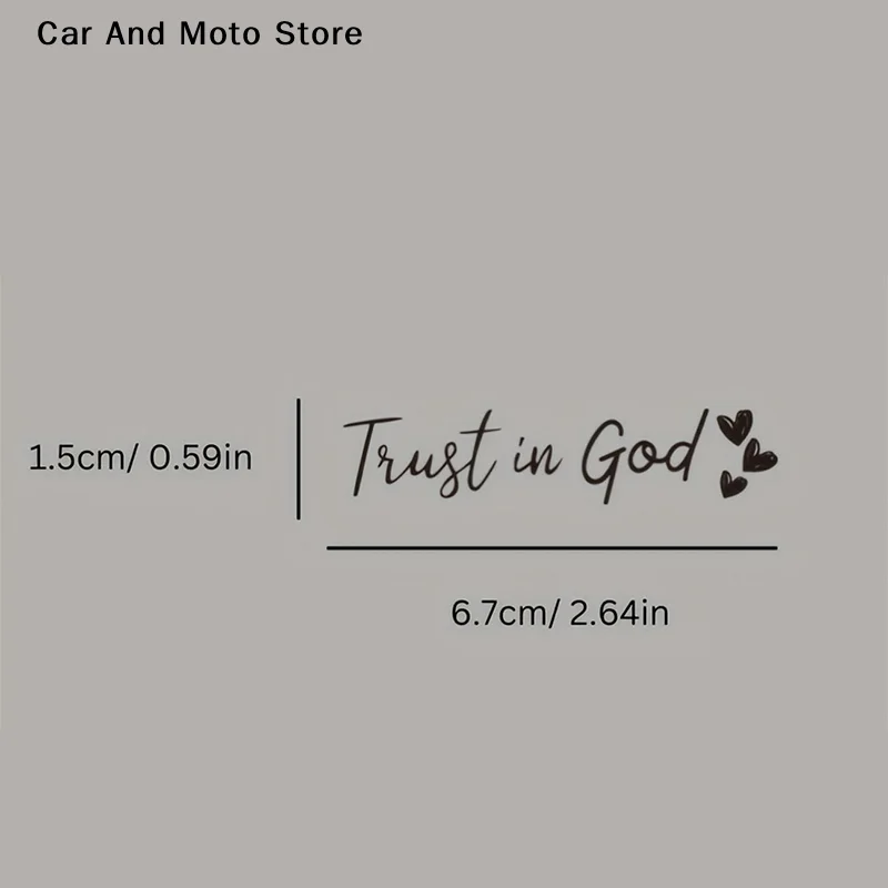 【CMO】Trust In God Christian Car Sticker Faith Bible Verse Heart Rear View Mirror Bumper Vehicle Auto Decor - view 6