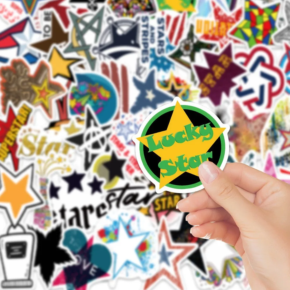 

51pcs Cartoon Stars Graffiti Stickers Waterproof Diy Decals For Phone Laptop Ipad Notebook Water Bottle Luggage Thermos Decor