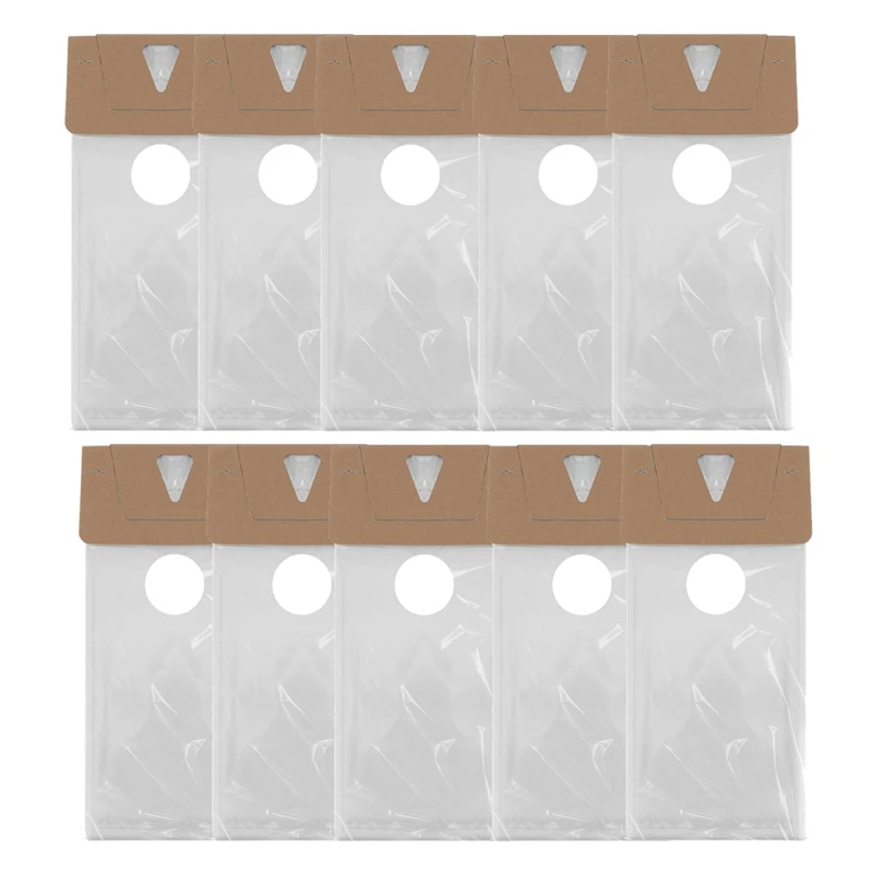 ABNO-500 Pack Door Hanger Bags 6Inch X 12Inch, Clear Door Hanger Bags Protects Flyers, Brochures, Notices, Printed Materials
