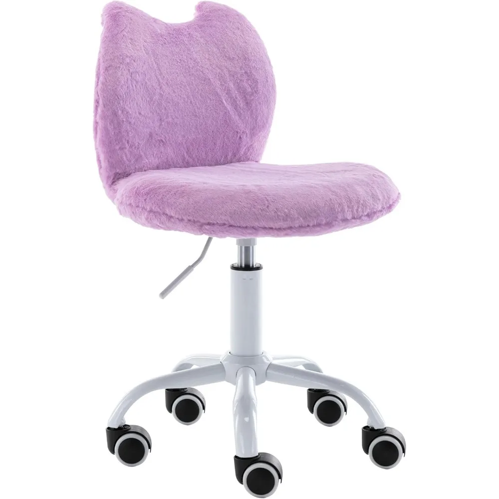 

Swivel Kids Desk Chair Adjustable Rolling Student Chair Living Room Thick Padded Children Chair for Girls and Boys (Purple)