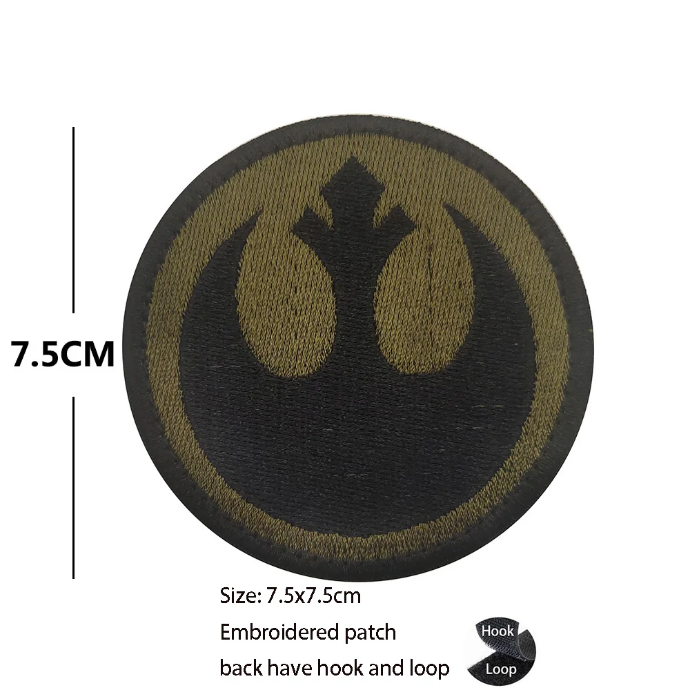 Planet Jedi Order The Mandalore Bounty Hunter Boba Fett Emblem besticktes Armband mit Klettverschluss für Kleidung