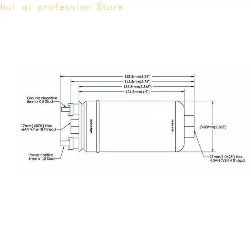 High-Flow-Kraftstoffpumpensatz 380LPH mit Adapterteilen und Pumpenkörper H8WE – Detail 5