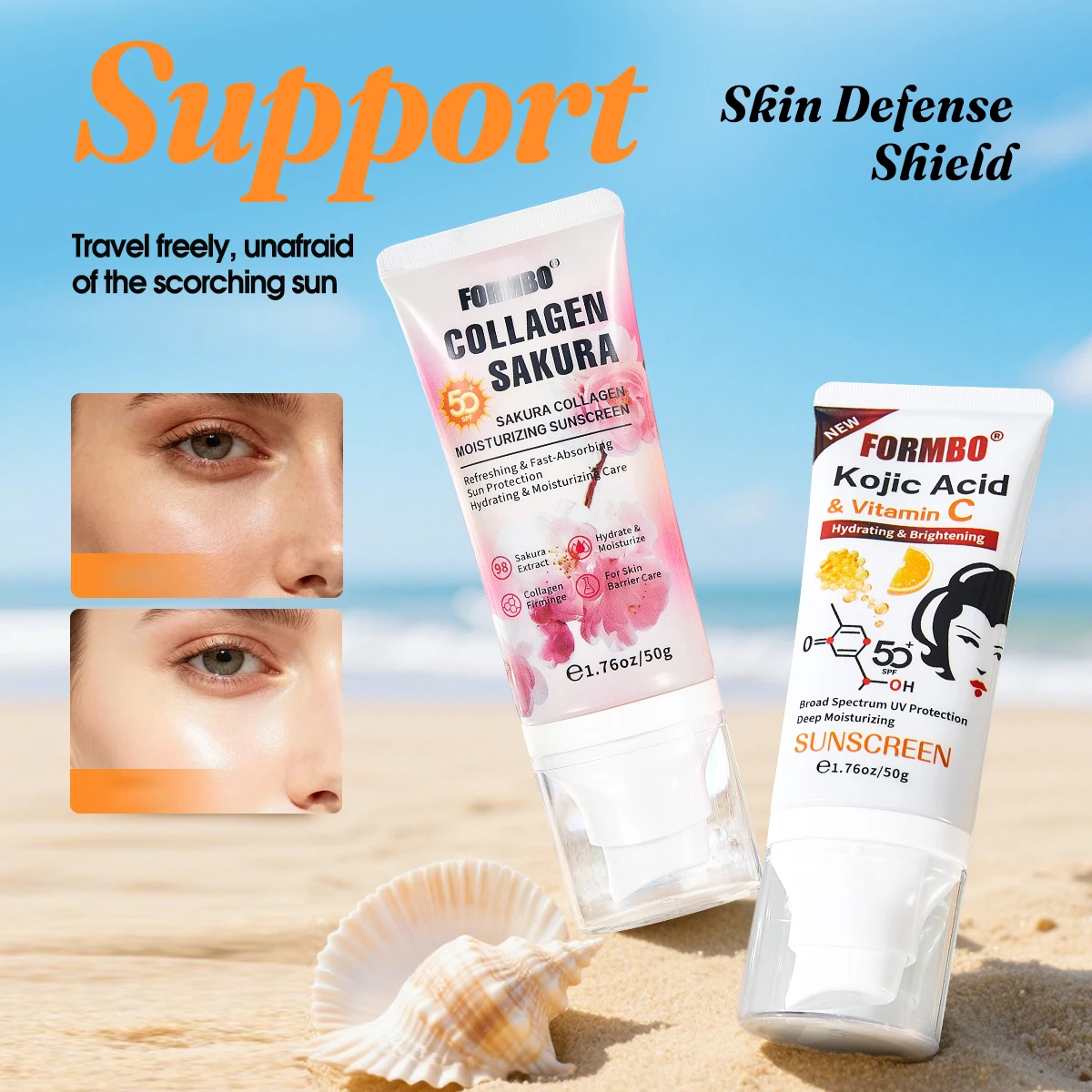 Moisturizing and protective cream, refreshing but not greasy, isolation and protection, suitable for outdoor and summer use