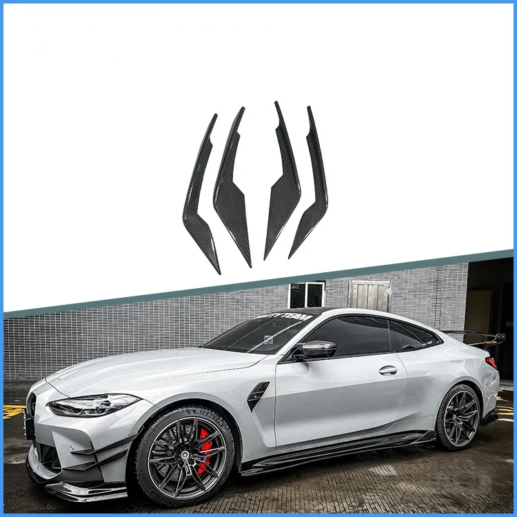 

Carbon Dry Carbon Fiber 3K Twill Glossy Finish G80 G82 Carbon Front Bumper Canards For BMW M3 G80 M4 G82 2021-2023