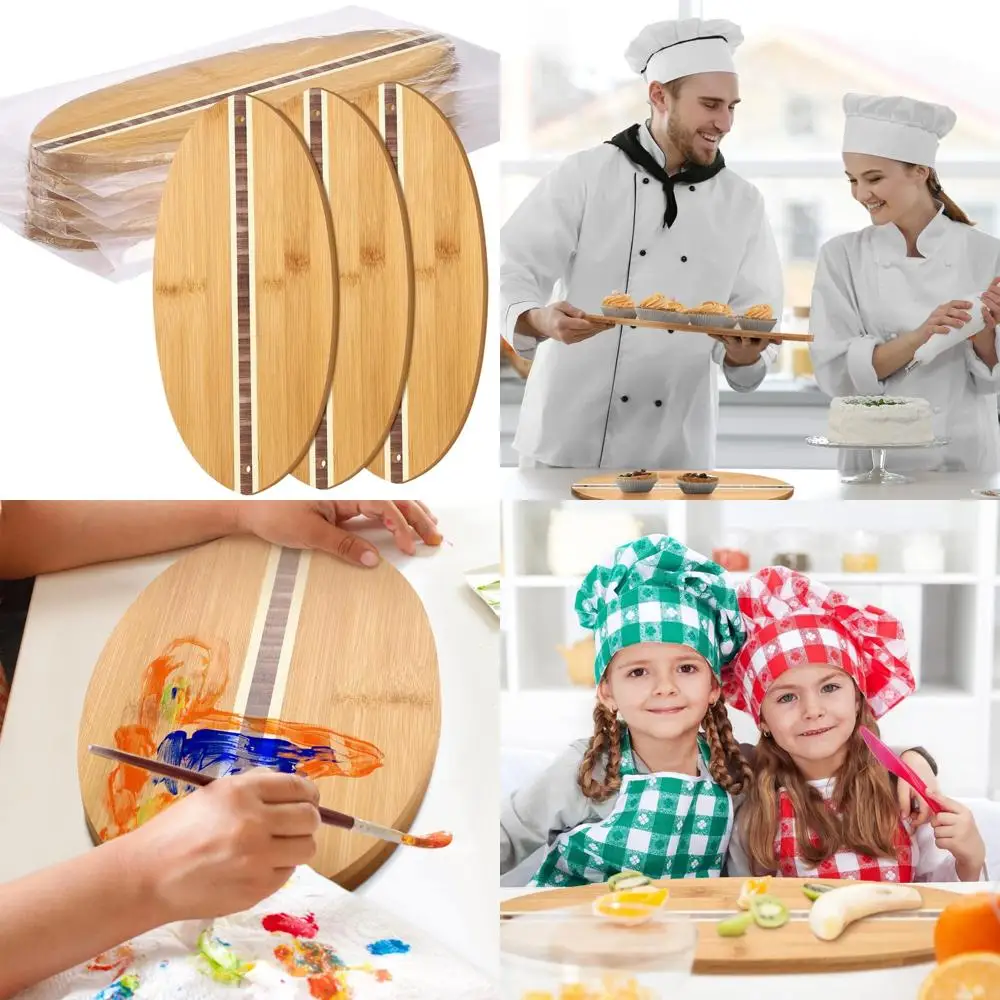 

Набор бамбуковых разделочных досок для серфинга — 6-компонентная деревянная сервировочная и разделочная доска для использования в баре и кухне