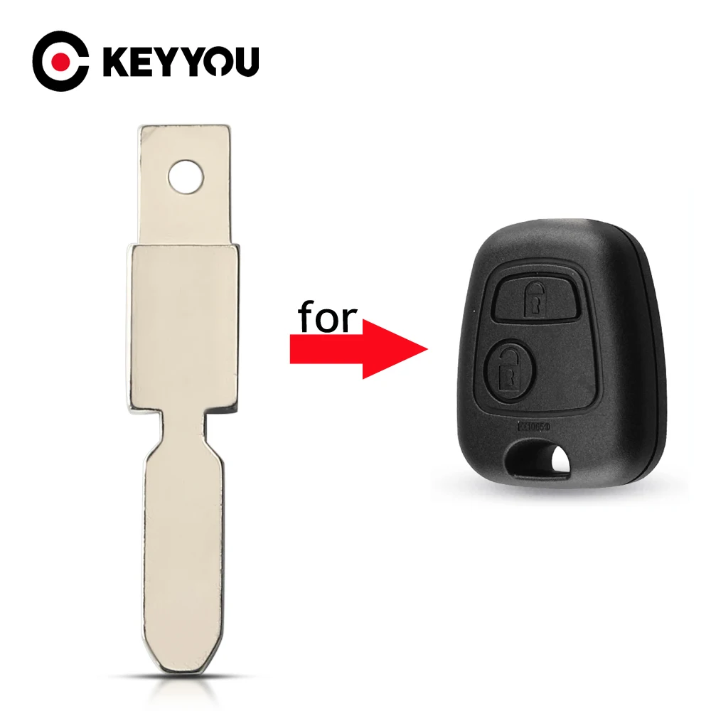 

KEYYOU NE78 Car Key Blade For Citroen For Peugeot Replacement Uncut Key Blade