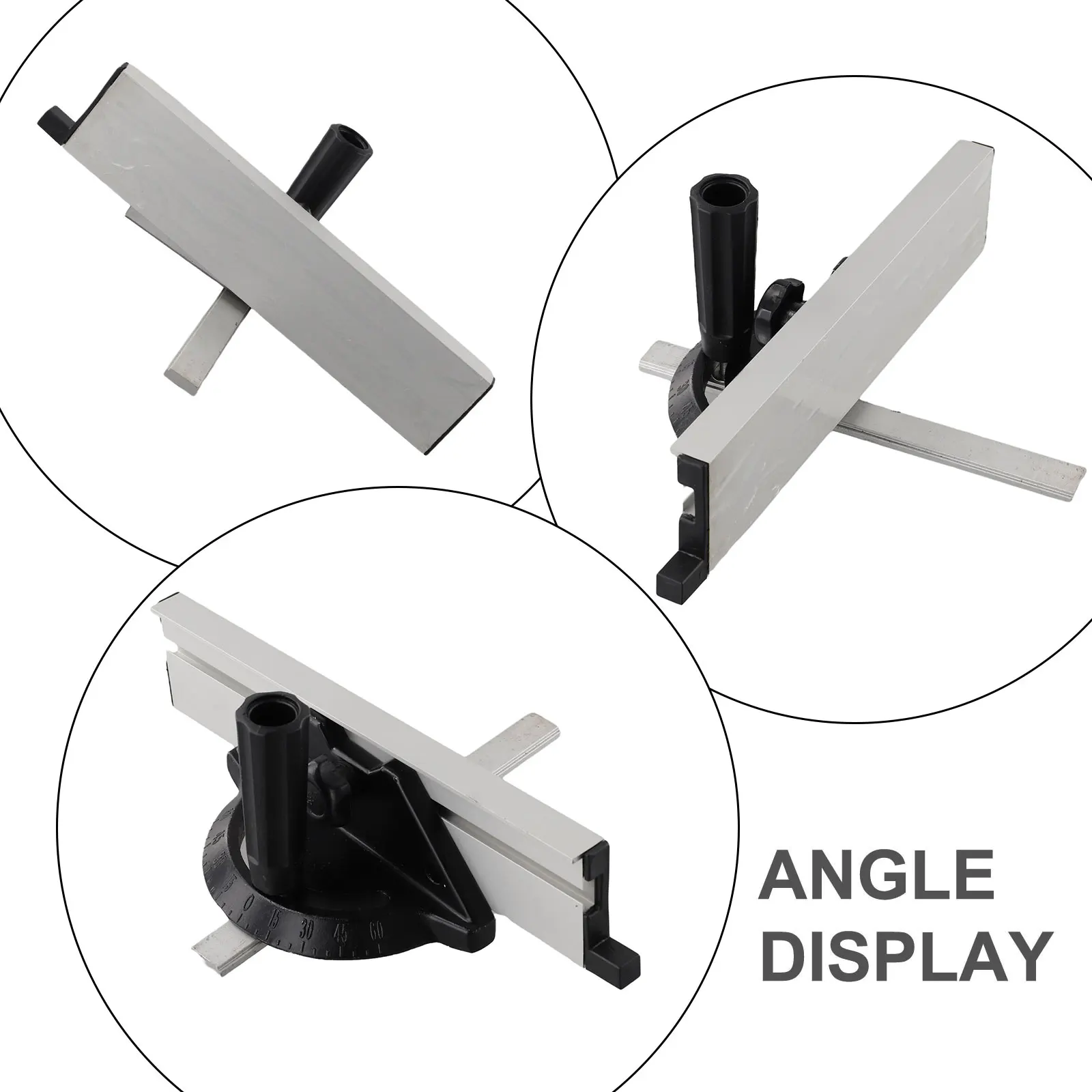 Angle Plate Ruler Miter Gauge Adjustable Aluminum Alloy For Table Saw Push Block Fence System Woodworking Tools