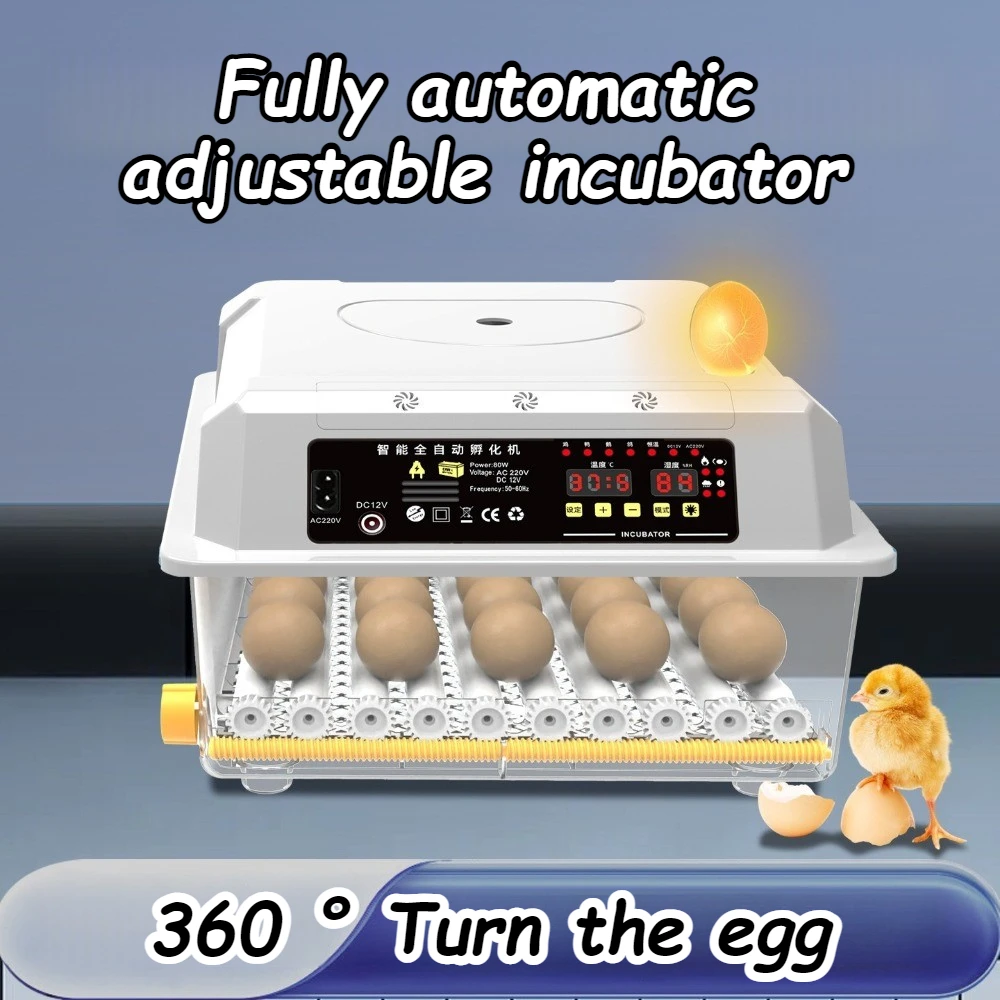 Fully Automatic Intelligent Incubator Household Small Chicken Duck and Goose Breeding Incubators Animal Husbandry Equipment