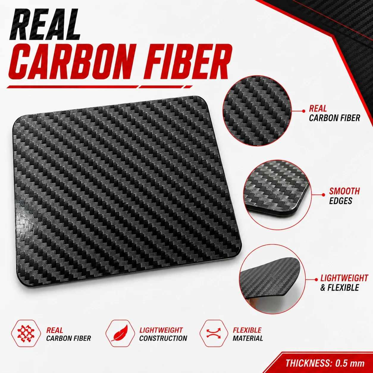ALIWRAP Ultradünner Carbonfaser-Rakel für die Fahrzeugfolierung, Carbonfolien-Installationsschaber, Fensterfolienwerkzeug, Kanten- und Seitenverlegewerkzeug – Detail 6