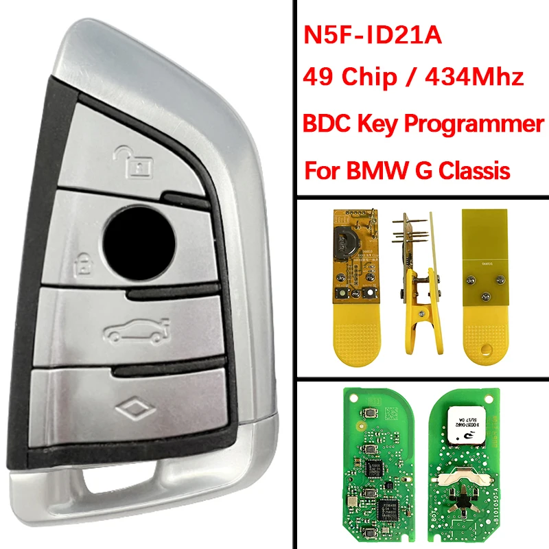 

CNP231 BDC3 Key Tool N5F-ID21A IC 3248A-ID21A 434 МГц ID49 Чип на базе чипа, соответствующий ключу, пульт дистанционного управления для BMW 1 3 5 6 7 X1 X3 X4 X5 G05