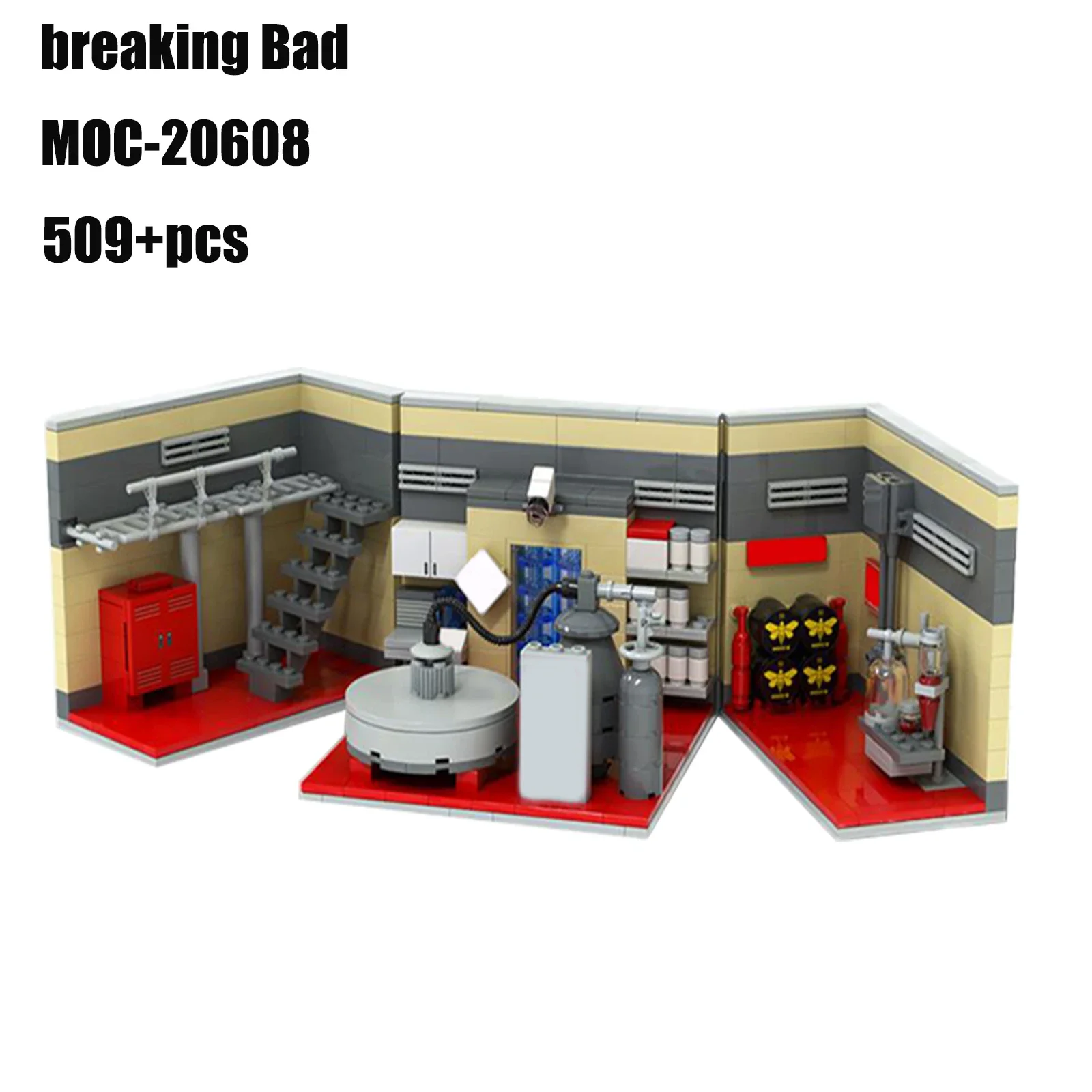 

MOC-20608 Breaking Bad Lab Poison Extraction Base Building Block Model American TV Series Bricks Men's Collection Gifts Toys