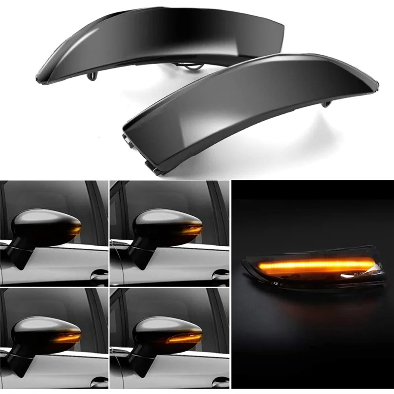 Dynamic Sequential LED Side Wing Rearview Mirror Lights Turn Signal Blinker Lamp for Ford Fiesta ST B-Max 2008-2017