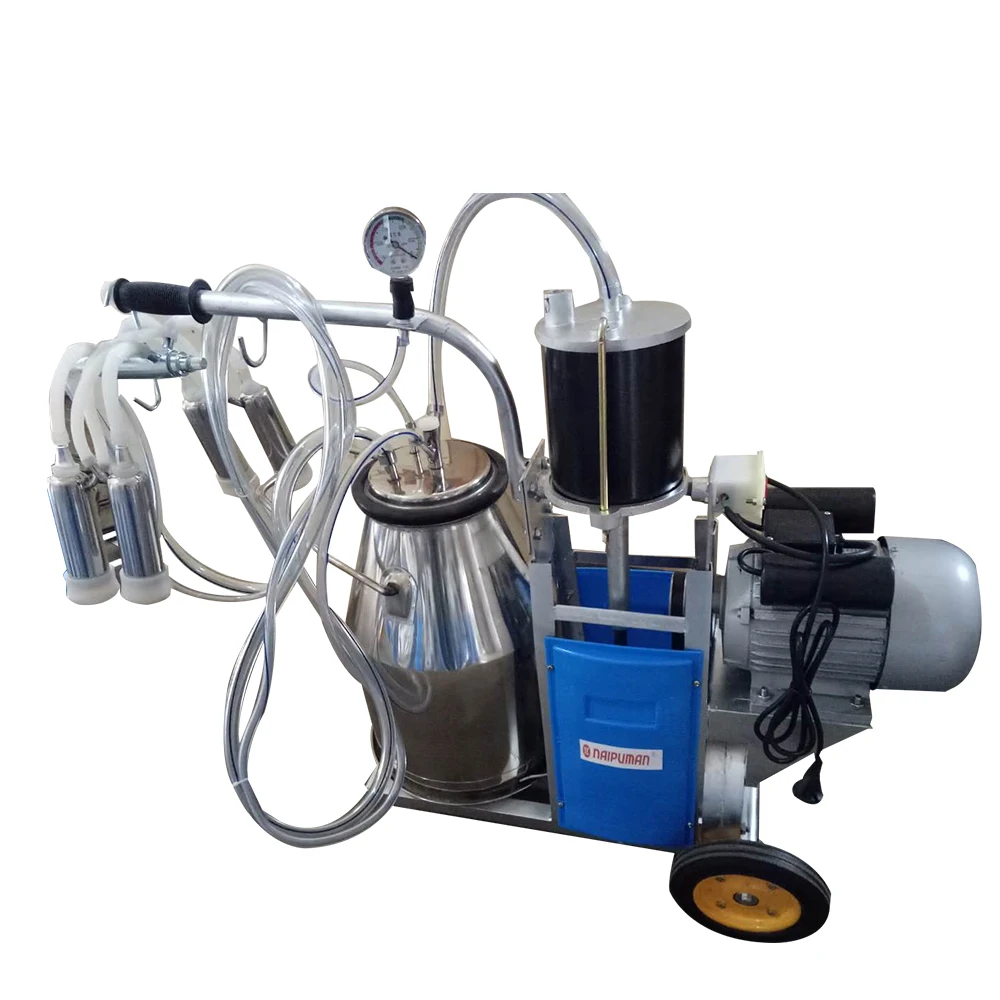 

25L Stainless Steel Milking Machine Sheep Goat Cow Cattle Milking Machine Single Bucket Miking Machine