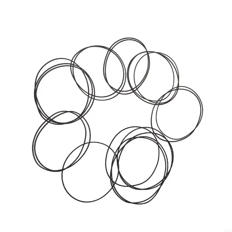

K9FC Square Rubber Belts Folded Length for Recorders Turntable Player 20PCS Mixed