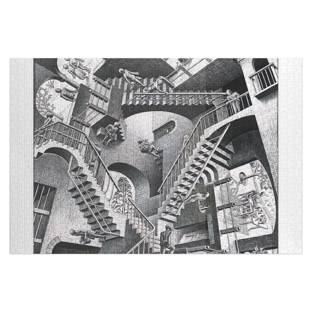 mauriti cornelis escher, dipinti mc escher, opere d'arte mc escher Puzzle Composizioni in legno per bambini Puzzle