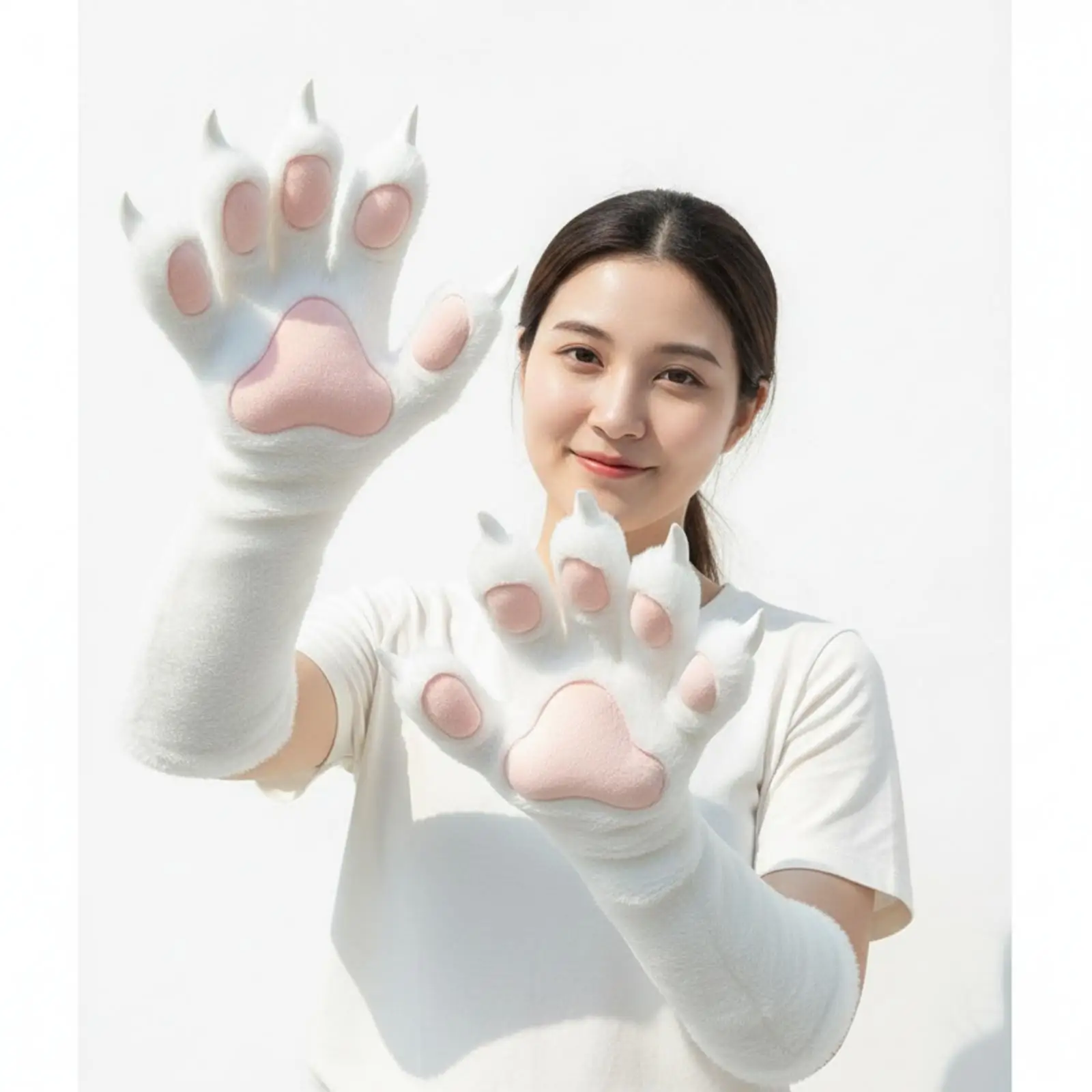爪付きの毛皮の手袋、コスプレパフォーマンス用ハンドカバー、キグスーツ、動物の着ぐるみ、ステージショーの小道具