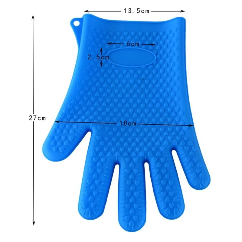 1 hand Bake Silicone Gloves Microwave Oven Baking  Kitchen Anti-scald Anti-slip  BBQ  Pot Holder